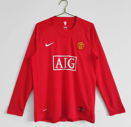 07/08 Manchester United Home Retro (Long Sleeve - Premier League Version)